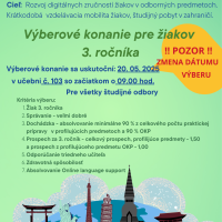 Erazmus+ výberko 2025-2026