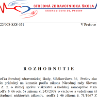 Rozhodnutie o nekonaní 2. kola